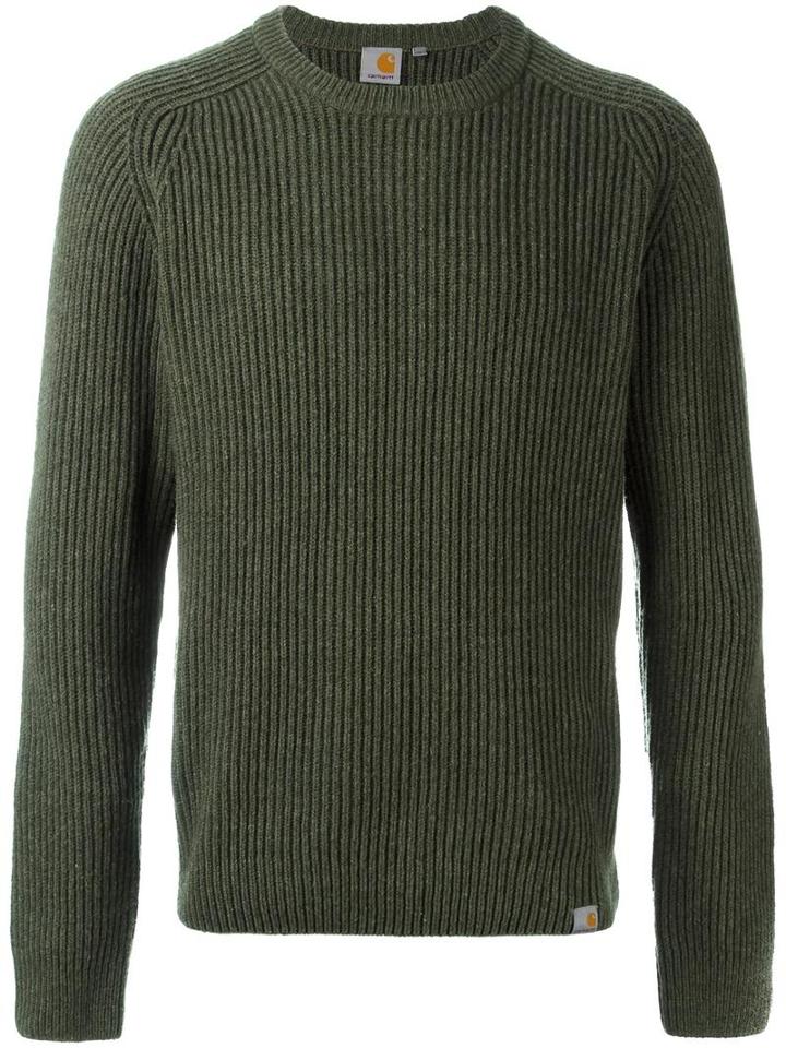 Carhartt Ribbed Jumper, Men's, Size: Large, Green, Lambs Wool/nylon