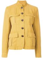 Nili Lotan Lightweight Military Cambre Jacket - Yellow & Orange