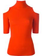 Zoe Jordan Cut-out Shoulder Jumper, Women's, Size: S/m, Yellow/orange, Cashmere/wool