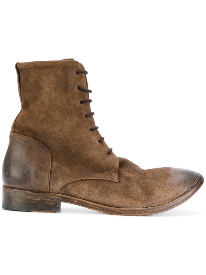 The Last Conspiracy Distressed Ankle Boots - Brown