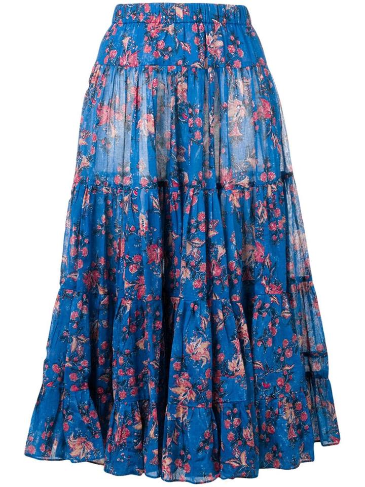 Isabel Marant Étoile Elfa Iconic Printed Skirt - Blue
