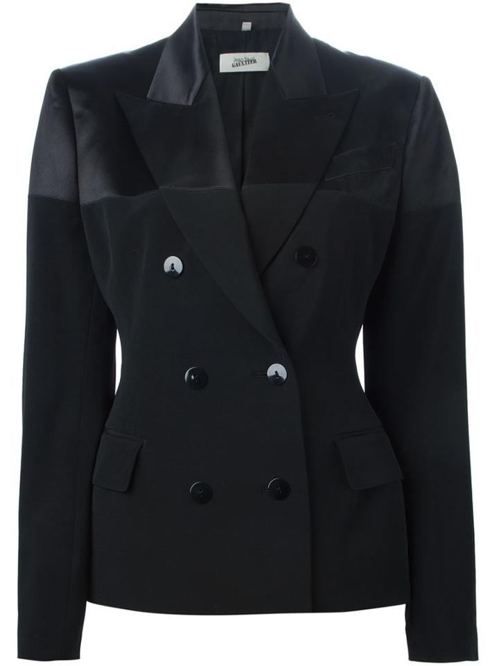 Jean Paul Gaultier Shiny Panel Fitted Blazer