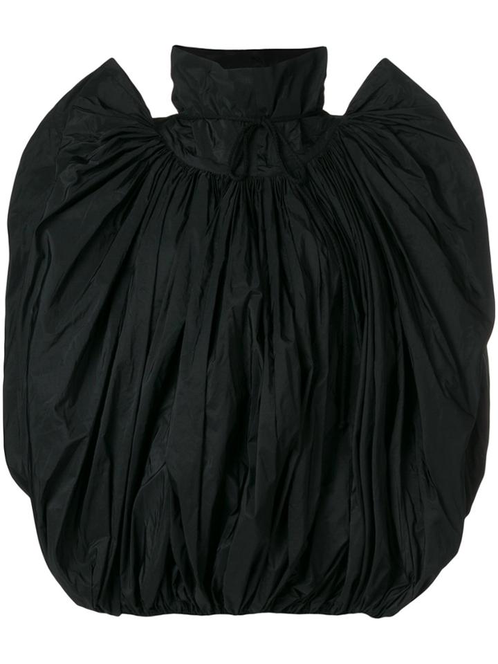 Ter Et Bantine Gathered High Shoulder Blouse - Black