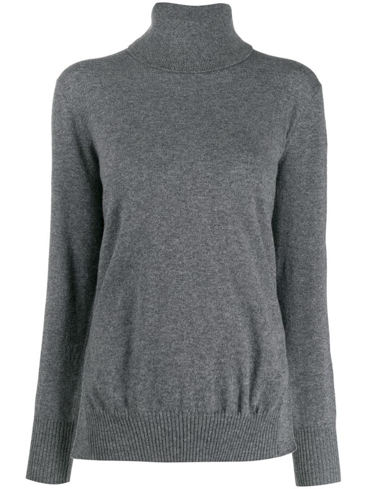 Zanone Turtle Neck Plain Jumper - Grey