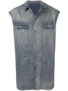 Rick Owens Drkshdw Long Sleeveless Shirt - Blue
