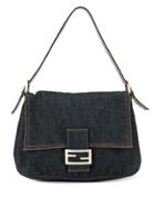 Fendi Pre-owned Mamma Baguette Shoulder Bag - Blue