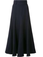 Gabriela Hearst High-rise Ruffled Skirt, Women's, Size: 38, Blue, Virgin Wool/spandex/elastane