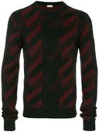 Saint Laurent - Geometric Pattern Sweater - Men - Nylon/mohair/wool - S, Black, Nylon/mohair/wool