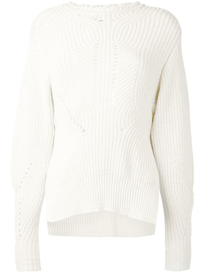Isabel Marant - Knit Top - Women - Cotton/polyurethane/wool - 38, White, Cotton/polyurethane/wool