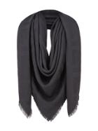 Fendi Ff Motif Shawl Scarf - Black