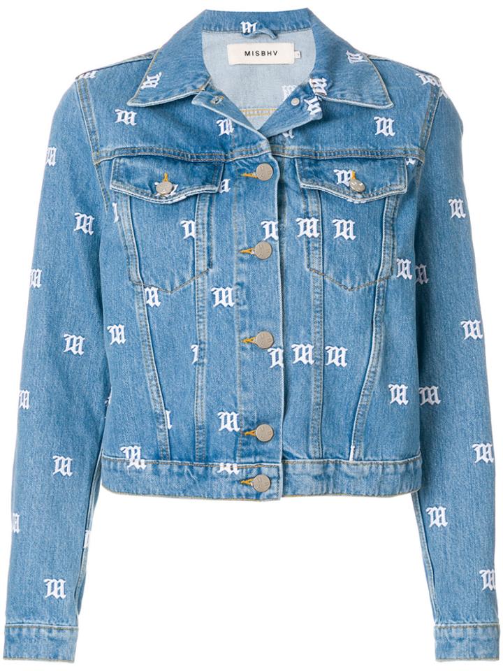 Misbhv Monogram Denim Jacket - Blue