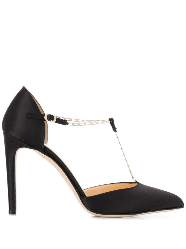 Chloe Gosselin Nicole Suede T-bar Pumps - Black