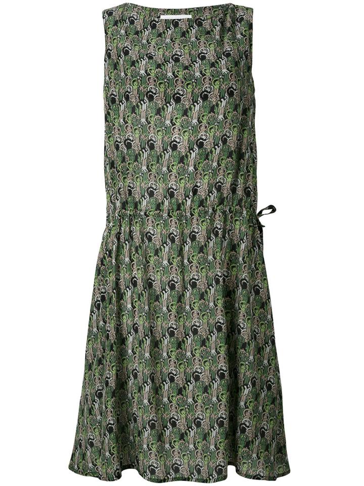 Société Anonyme - Camouflage Drawstring Dress - Women - Silk - 1, Green, Silk