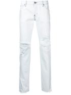 Factotum - Ripped Straight Jeans - Men - Cotton - 31, White, Cotton