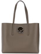 Fendi Fendi Logo Shopper Tote - Grey