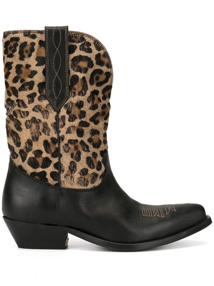 Golden Goose Leopard-print Wish Star Boots - Brown