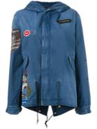 Mr & Mrs Italy Patched Denim Jacket, Women's, Size: Small, Blue, Cotton