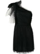 Red Valentino One Shoulder Mini Dress - Black