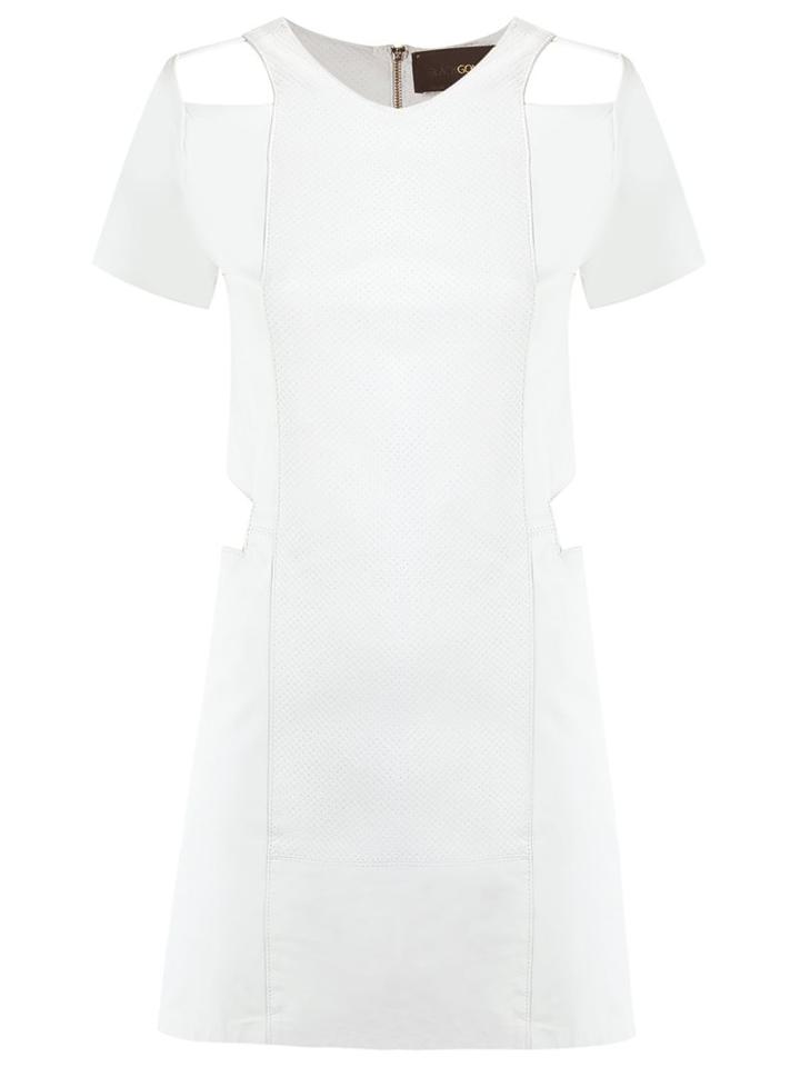 Andrea Bogosian Cut Out Details Dress, Women's, Size: P, White, Leather