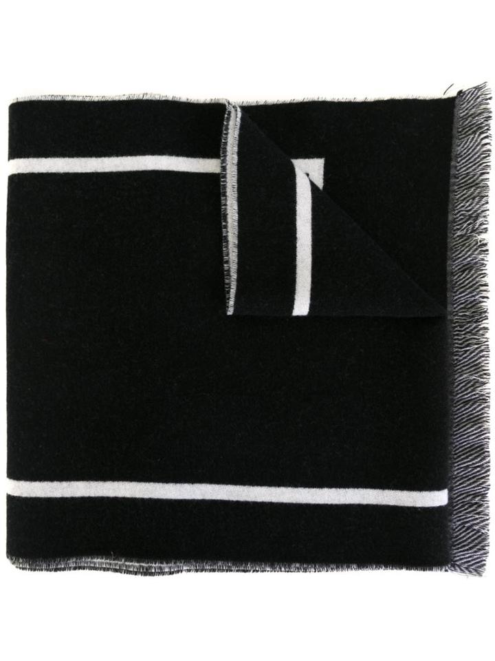 Givenchy 17 Print Scarf, Women's, Black, Cashmere/wool