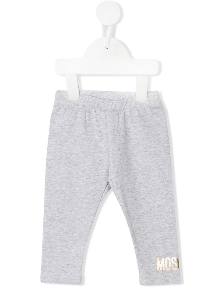 Moschino Kids Logo Print Leggings, Infant Girl's, Size: 6-9 Mth, Grey