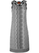 Missoni Zig-zag Knit Dress, Women's, Size: 42, Black, Spandex/elastane/silk/rayon