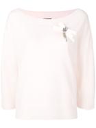 Liu Jo Embellished Loose Fit Sweater - Pink & Purple