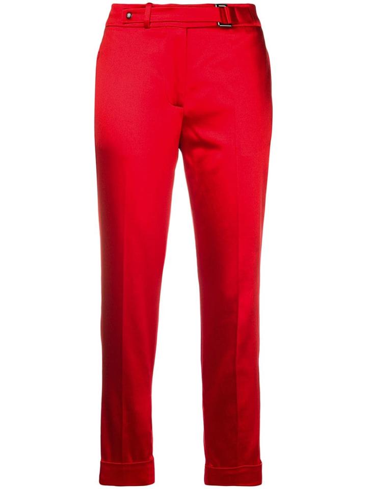 Tom Ford Cropped Cigarette Trousers - Red