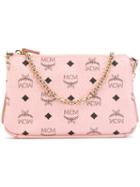 Mcm - Logo Print Clutch Bag - Women - Leather - One Size, Pink/purple, Leather