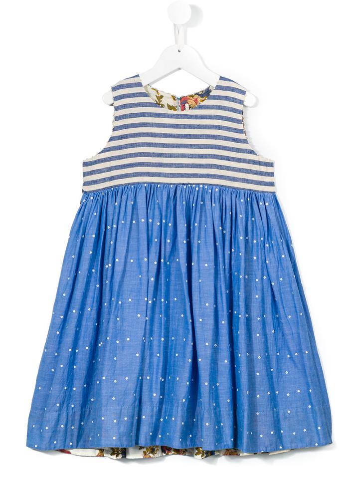 Pero Kids Striped Trim Dress, Girl's, Size: 6 Yrs, Blue