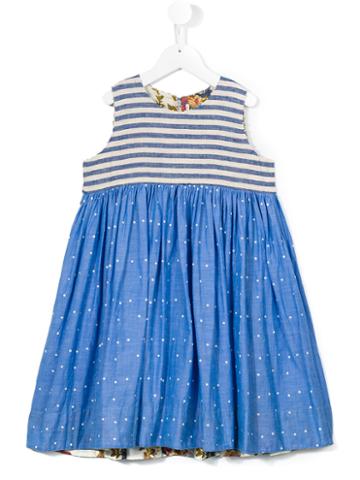 Pero Kids Striped Trim Dress, Girl's, Size: 6 Yrs, Blue