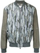 Cerruti 1881 Camouflage Print Bomber Jacket - Brown