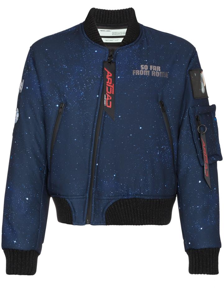 Off-white C/o Art Dad New Age Bomber Jacket - Blue