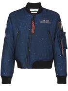Off-white C/o Art Dad New Age Bomber Jacket - Blue