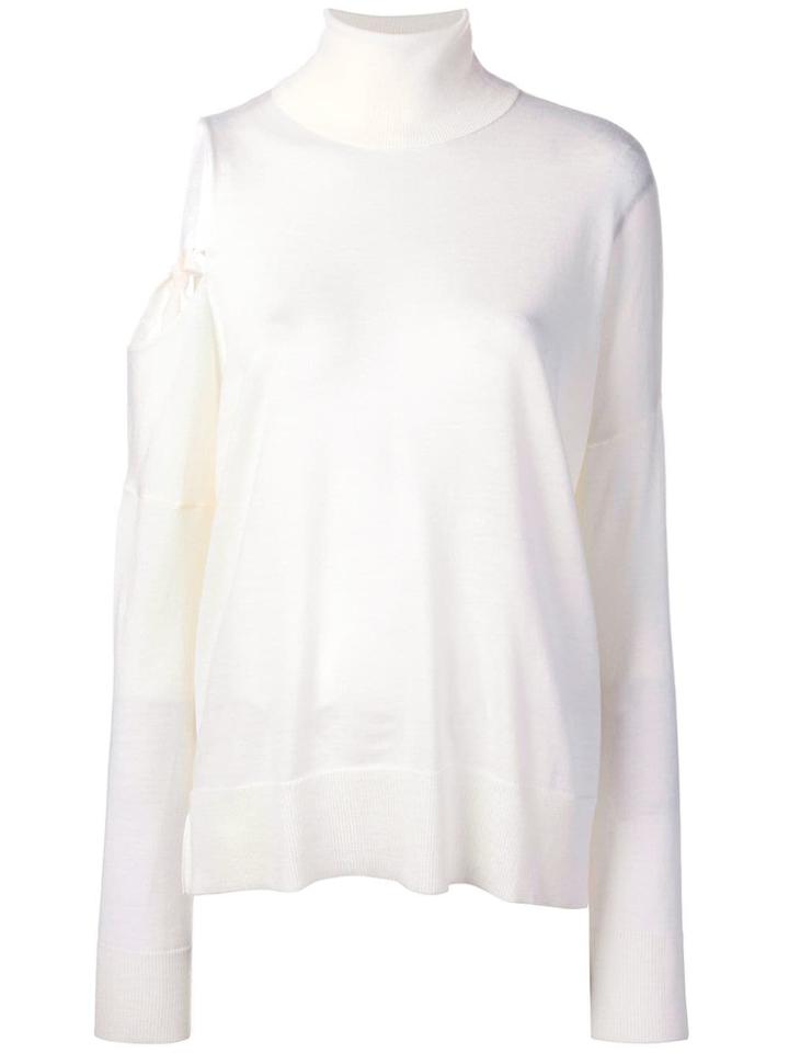 P.a.r.o.s.h. Cut-out Shoulder Jumper - White