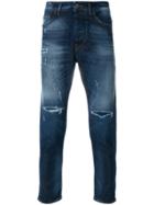 Low Brand Distressed Skinny Jeans - Blue