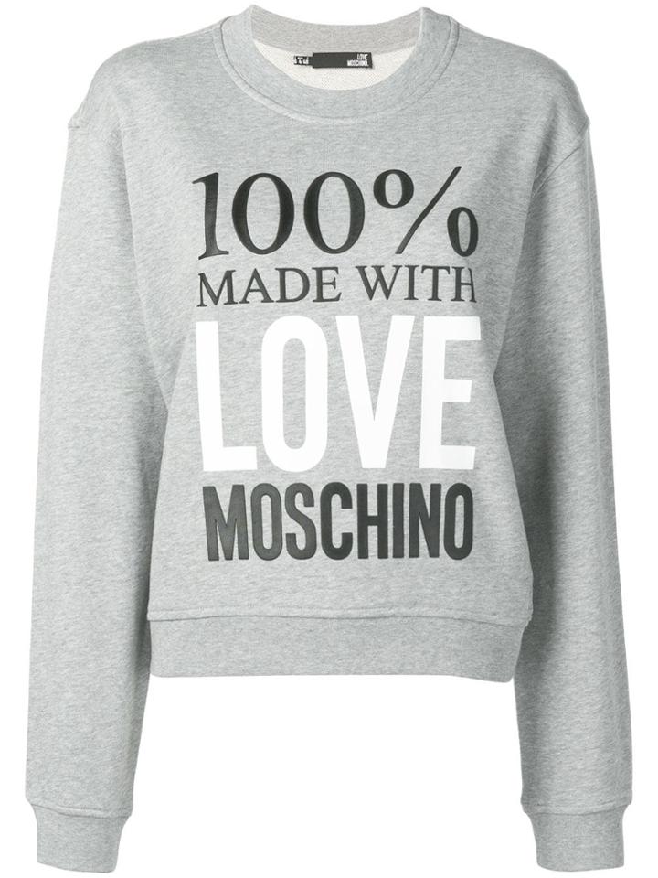 Love Moschino Made With Love Sweatshirt - Grey