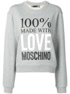 Love Moschino Made With Love Sweatshirt - Grey