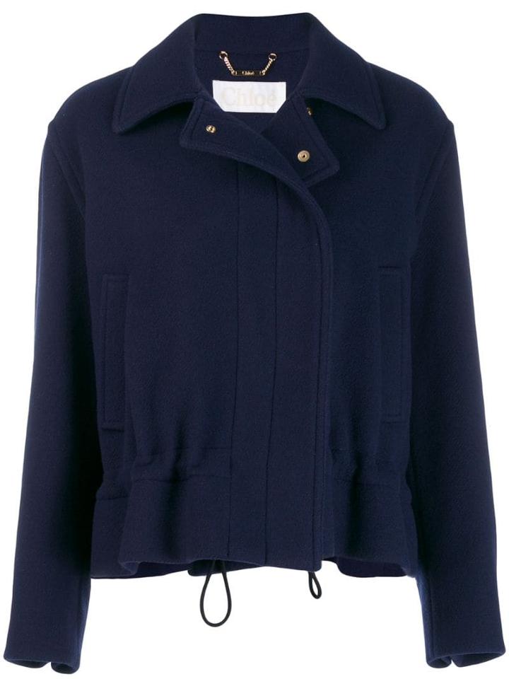 Chloé Straight Cropped Jacket - Blue