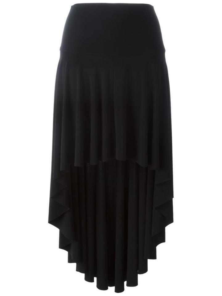 Norma Kamali Long Tail Pleated Skirt