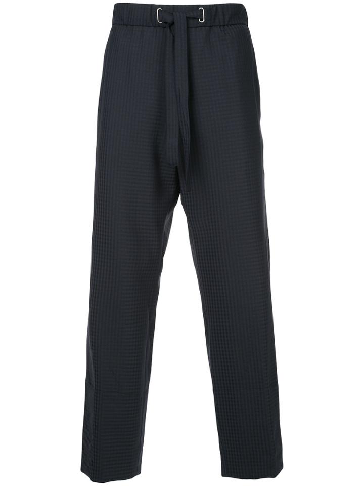 Wooyoungmi Checked Trousers - Black