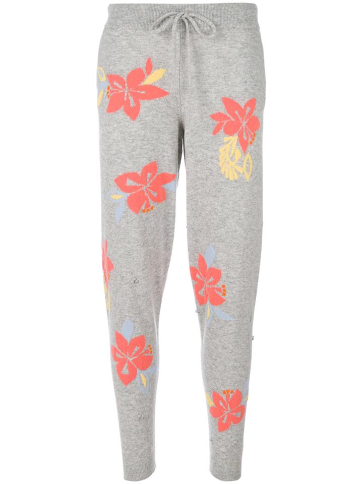 Chinti & Parker Hibiscus Knot Stitch Track Pants - Grey