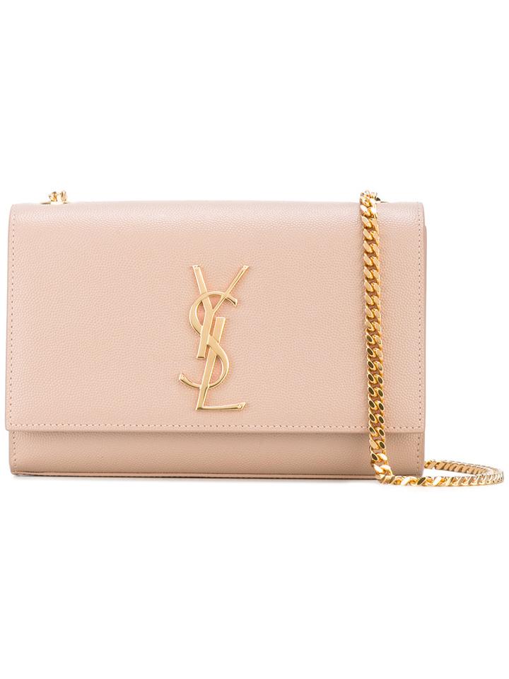 Saint Laurent - Monogram Bag - Women - Calf Leather - One Size, Pink/purple, Calf Leather