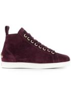 Jimmy Choo Velvet Lace-up Sneakers - Pink & Purple