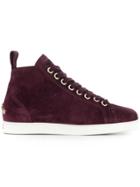 Jimmy Choo Velvet Lace-up Sneakers - Pink & Purple