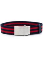 Prada Striped Logo Belt - Blue