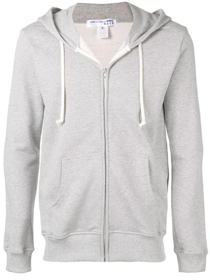 Comme Des Garçons Shirt Boys Bunny Ears Zipped Hoodie - Grey