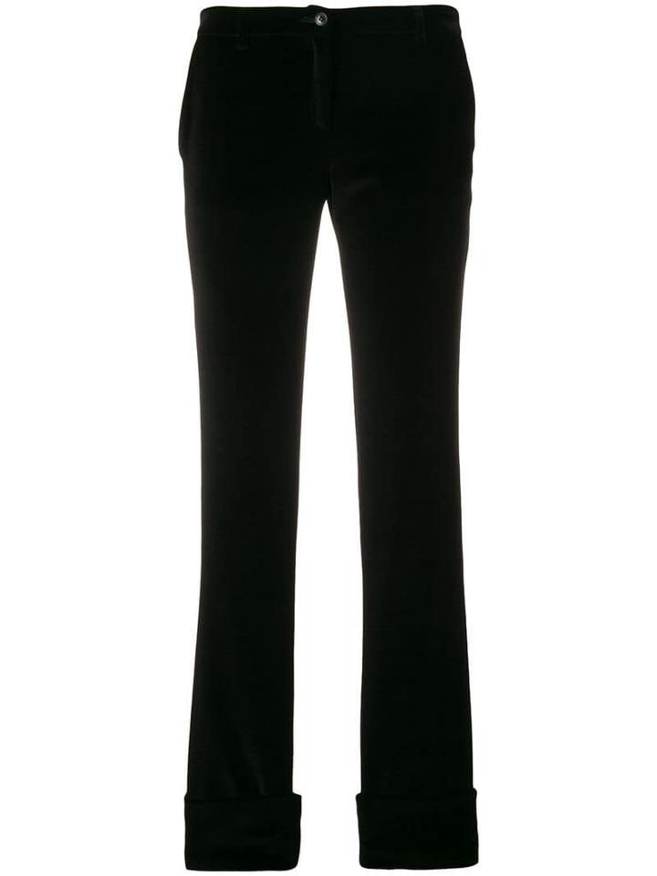 Romeo Gigli Pre-owned Turn-up Tailored Trousers - Black