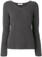 Dorothee Schumacher Wide V-neck Jumper - Grey
