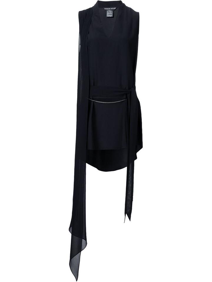 Thomas Wylde Solid Crepe Dress